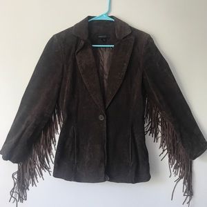 Amazing suede fringe jacket